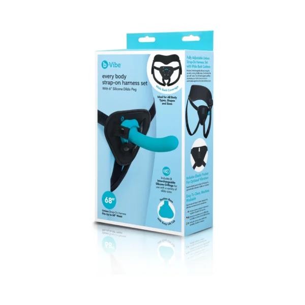 B-Vibe Every Body Strap on Harness Set with Silicone Dildo - Image 5