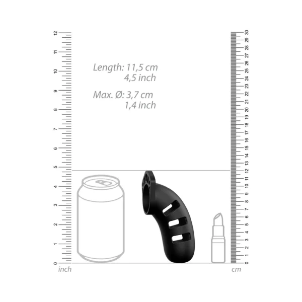 chastity cage measuring picture