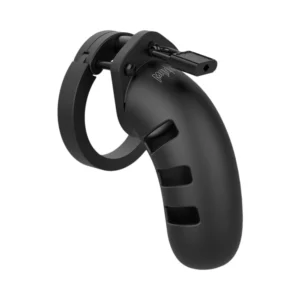 black silicone chastity cage