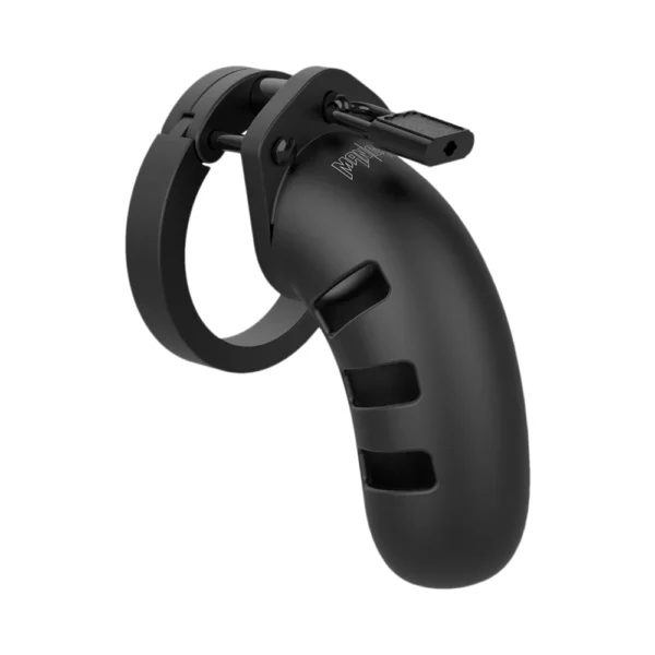 black silicone chastity cage