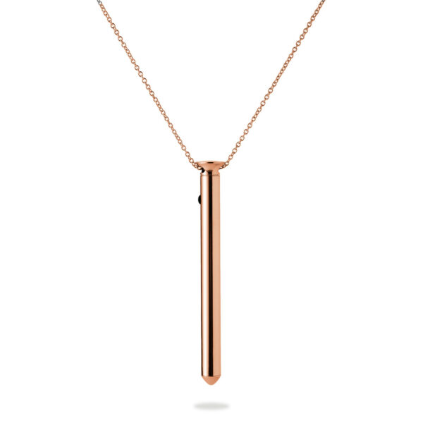 rose gold vibrating pendant necklace