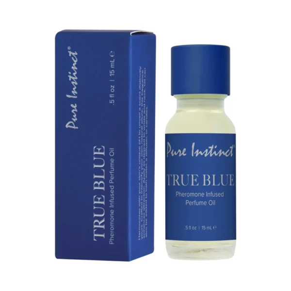 blue labeled dropper bottle and box on white