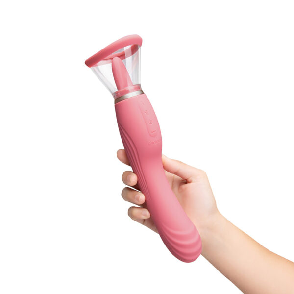 pink vibrator in hand