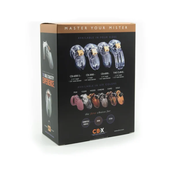 black box with different sizes and styles of chastity cages