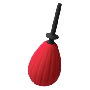 red and black enema on white background