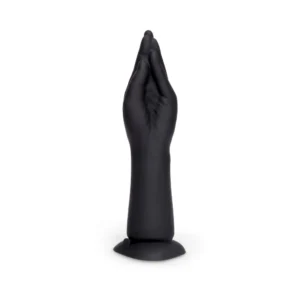 black fisting dildo on white background
