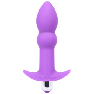 purple anal plug on white background